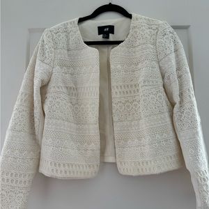 Guipure cropped jacket